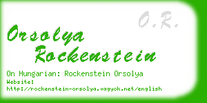 orsolya rockenstein business card